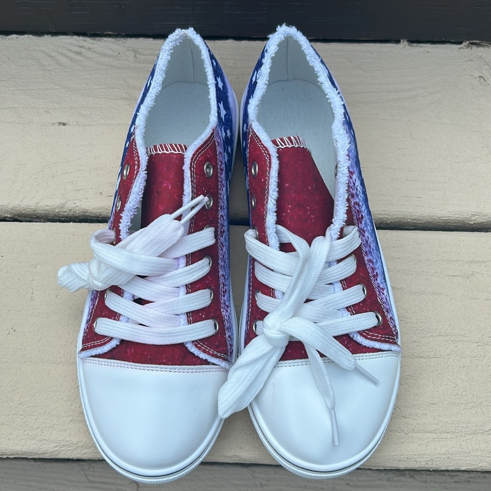 NWOT Red White and Blue sneaker - Picture 2 of 6